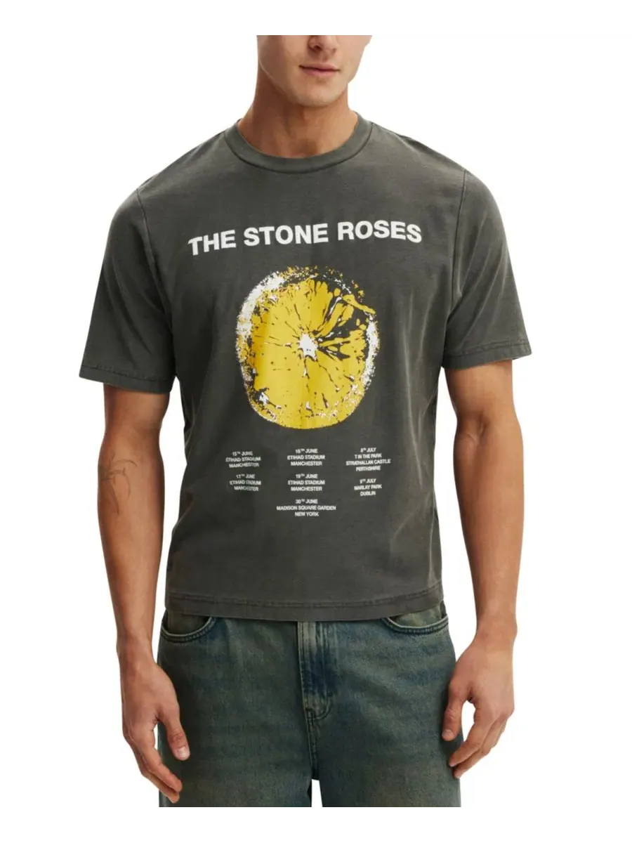 Футболка с укороченным кроем Timeless Music Cotton On, Faded Slate / The Stone Roses - Tour — изображение 1 из 4