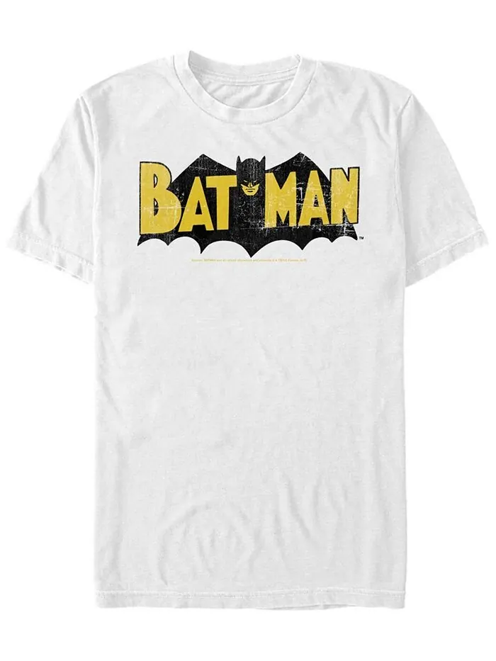 Мужская футболка с короткими рукавами и логотипом DC Batman Retro Bat Fifth Sun — изображение 1 из 1, белый