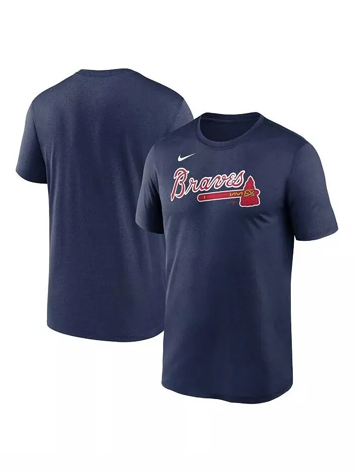 Мужская темно-синяя футболка Atlanta Braves Fuse Legend Nike — изображение 1 из 3, темно-синий