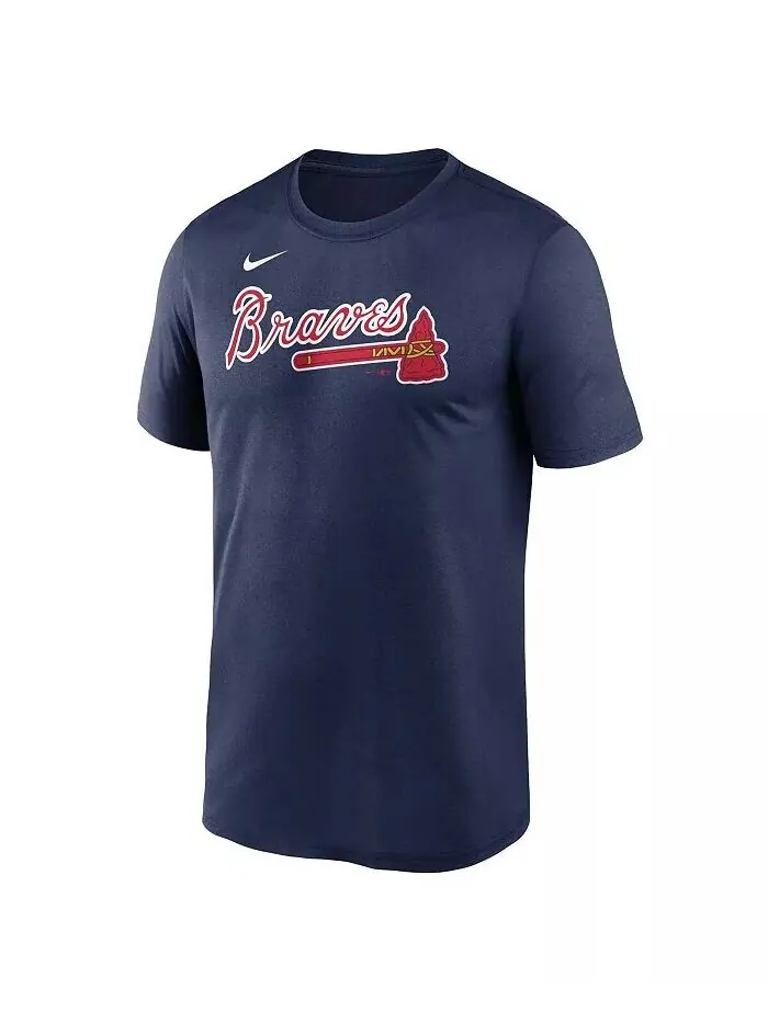 Мужская темно-синяя футболка Atlanta Braves Fuse Legend Nike — изображение 2 из 3, темно-синий