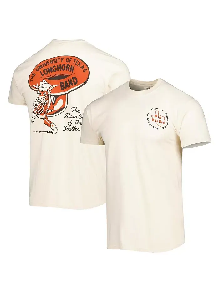 Мужская футболка Texas Longhorns Hyperlocal кремового цвета Image One — изображение 1 из 1