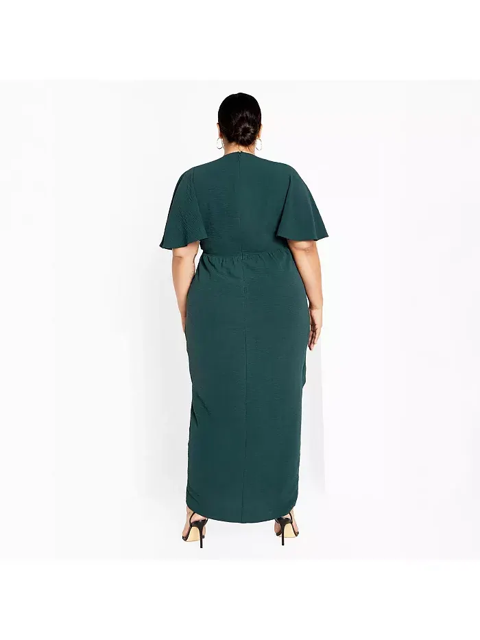 Платье макси Plus Size Braelynn CITY CHIC — изображение 2 из 4, изумруд
