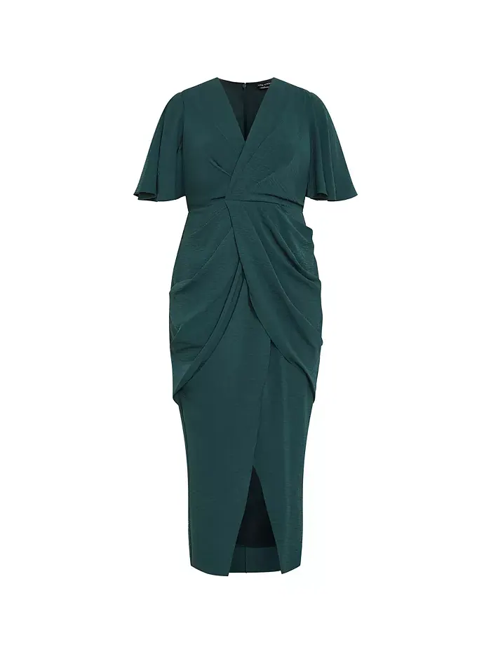 Платье макси Plus Size Braelynn CITY CHIC — изображение 4 из 4, изумруд
