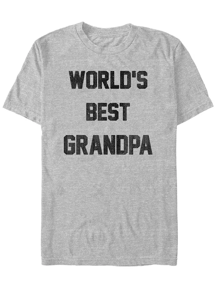 Мужская футболка с коротким рукавом "World's Best Grandpa" Fifth Sun — изображение 1 из 3, приглушенный