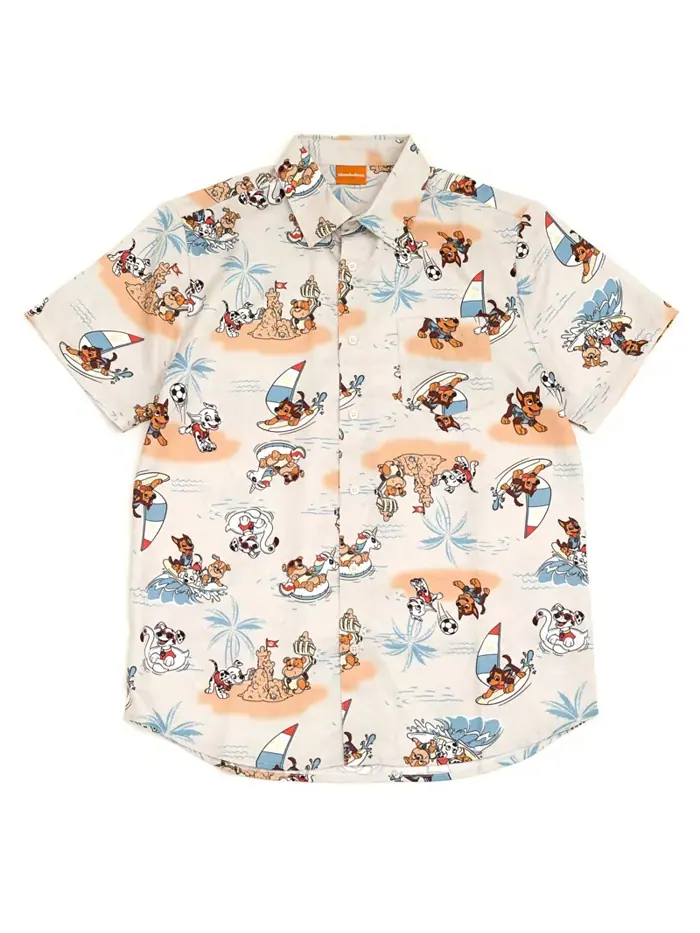 Мужская гавайская рубашка на пуговицах для мальчиков в семейном стиле Paw Patrol — изображение 6 из 6, бежевый
