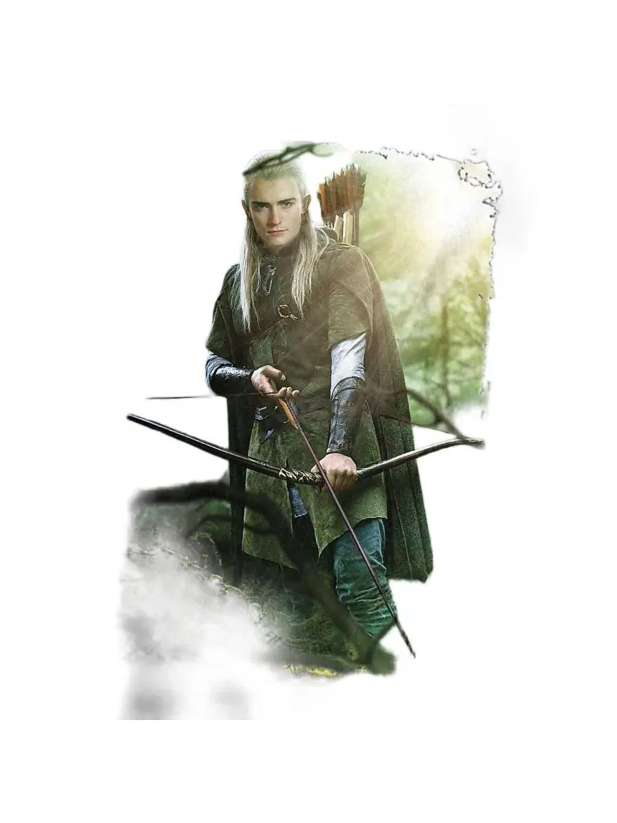 Футболка с принтом The Legolas Lord Of The Rings — изображение 2 из 3, черный