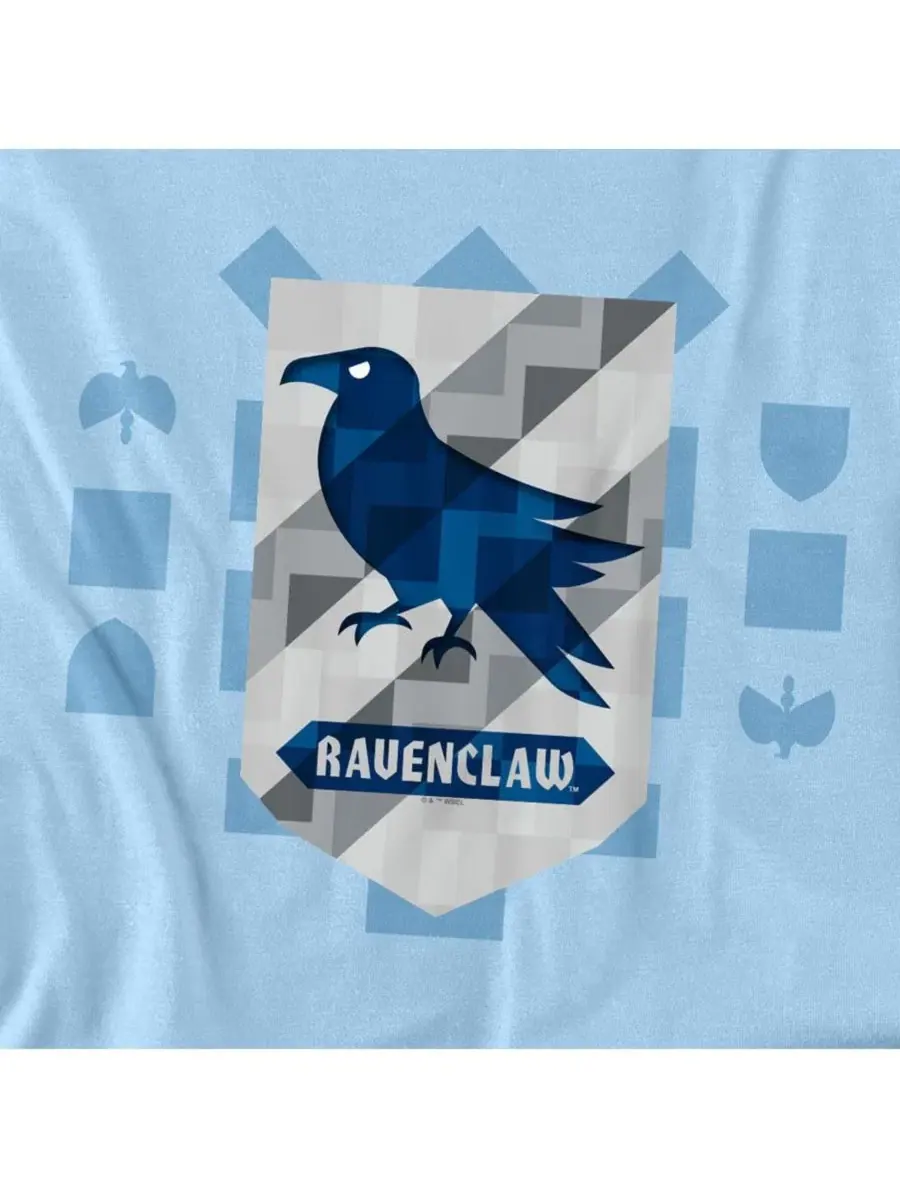 Футболка с принтом Abstract Ravenclaw House Shield Harry Potter — изображение 3 из 3, светлый синий