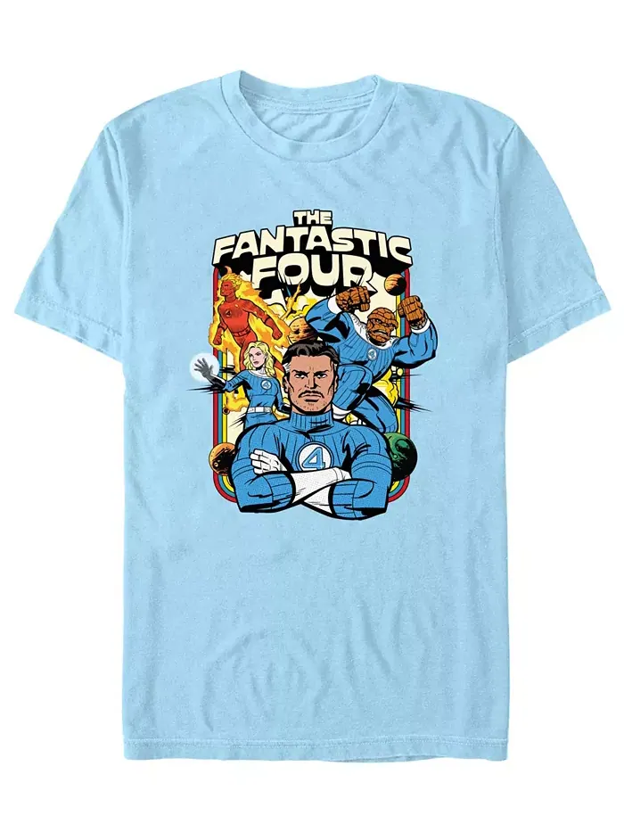 Мужская футболка Fantastic 4 First Steps Fantastic Powers Fifth Sun — изображение 1 из 3, синий