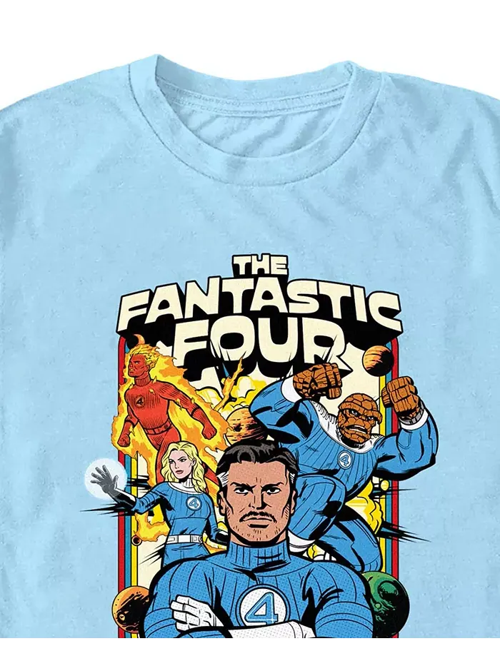 Мужская футболка Fantastic 4 First Steps Fantastic Powers Fifth Sun — изображение 2 из 3, синий