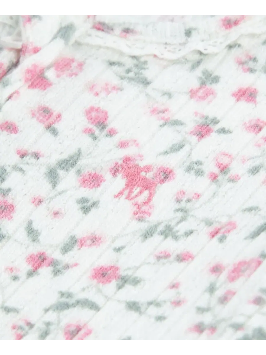 Детский комбинезон с длинным рукавом и кружевной отделкой abercrombie kids, Jet Stream Painted — изображение 3 из 3