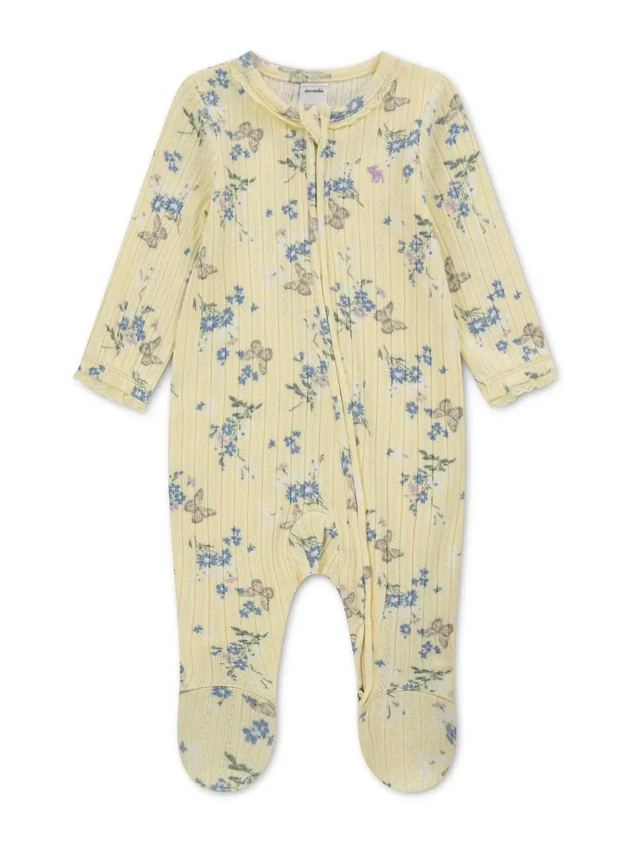 Детский комбинезон с длинным рукавом и принтом abercrombie kids — изображение 1 из 3, желтый