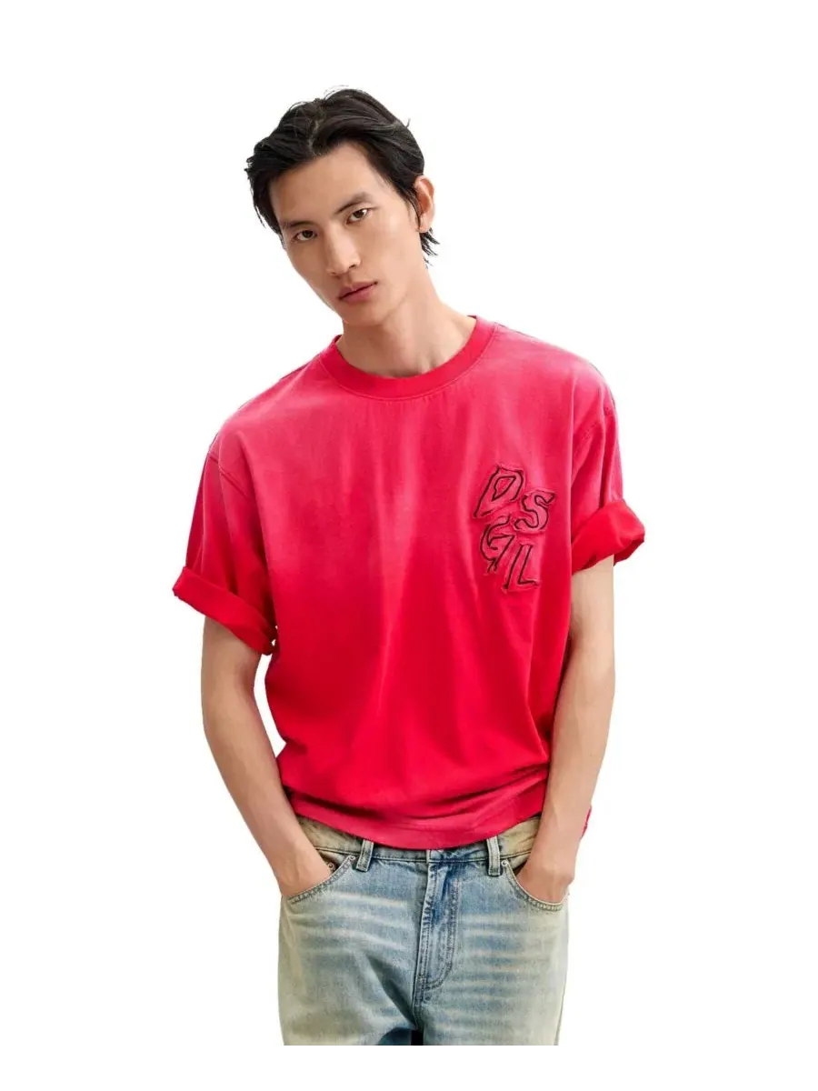 Футболка с вышивкой Микки Desigual — изображение 1 из 6, яркий красный