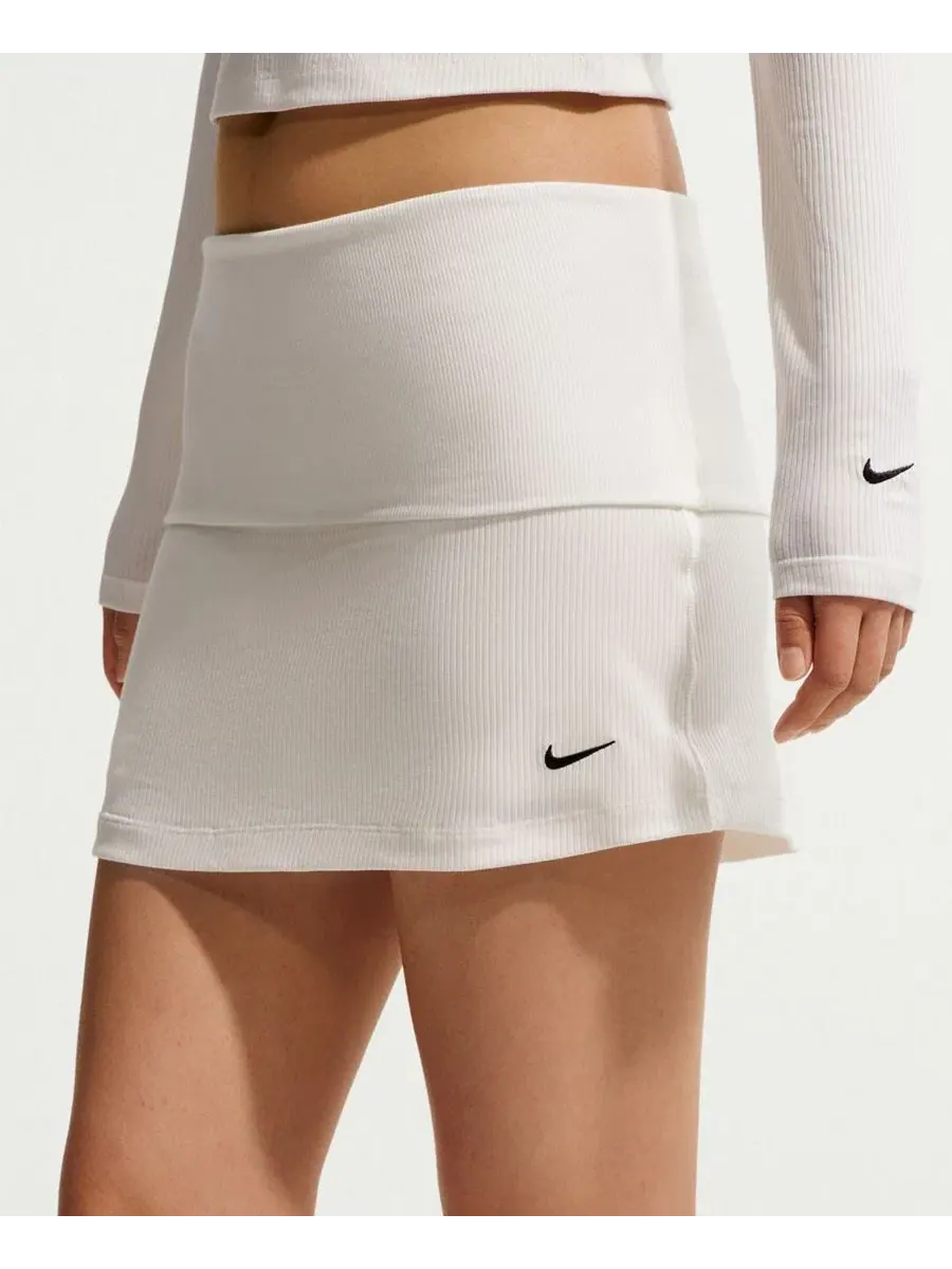 Юбка-шорты Nike Sportswear Chill Knit — изображение 3 из 6, черный