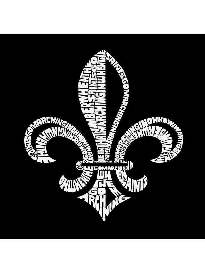 Футболка мужская Word Art - When the Saints Go Marching In LA Pop Art — изображение 2 из 2, серый