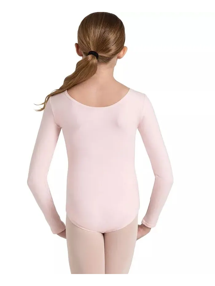 Купальник с длинным рукавом для девочек Capezio — изображение 2 из 4, розовый
