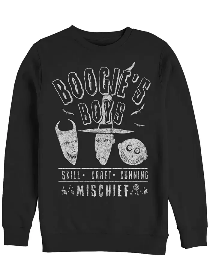 Мужской флисовый худи "Nightmare Before Christmas Boogies Boys" Fifth Sun — изображение 1 из 1, черный
