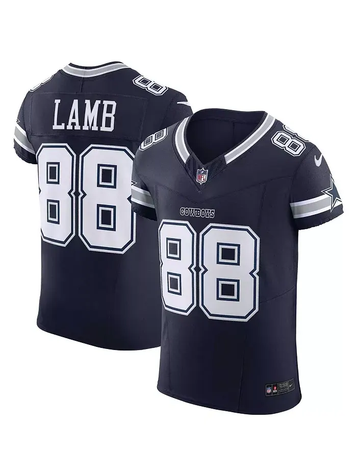 Мужская футболка Dallas Cowboys Vapor F.U.S.E. Elite с именем CeeDee Lamb Nike — изображение 1 из 3, темно-синий