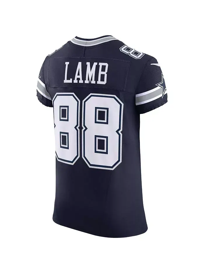 Мужская футболка Dallas Cowboys Vapor F.U.S.E. Elite с именем CeeDee Lamb Nike — изображение 5 из 5, темно-синий белый