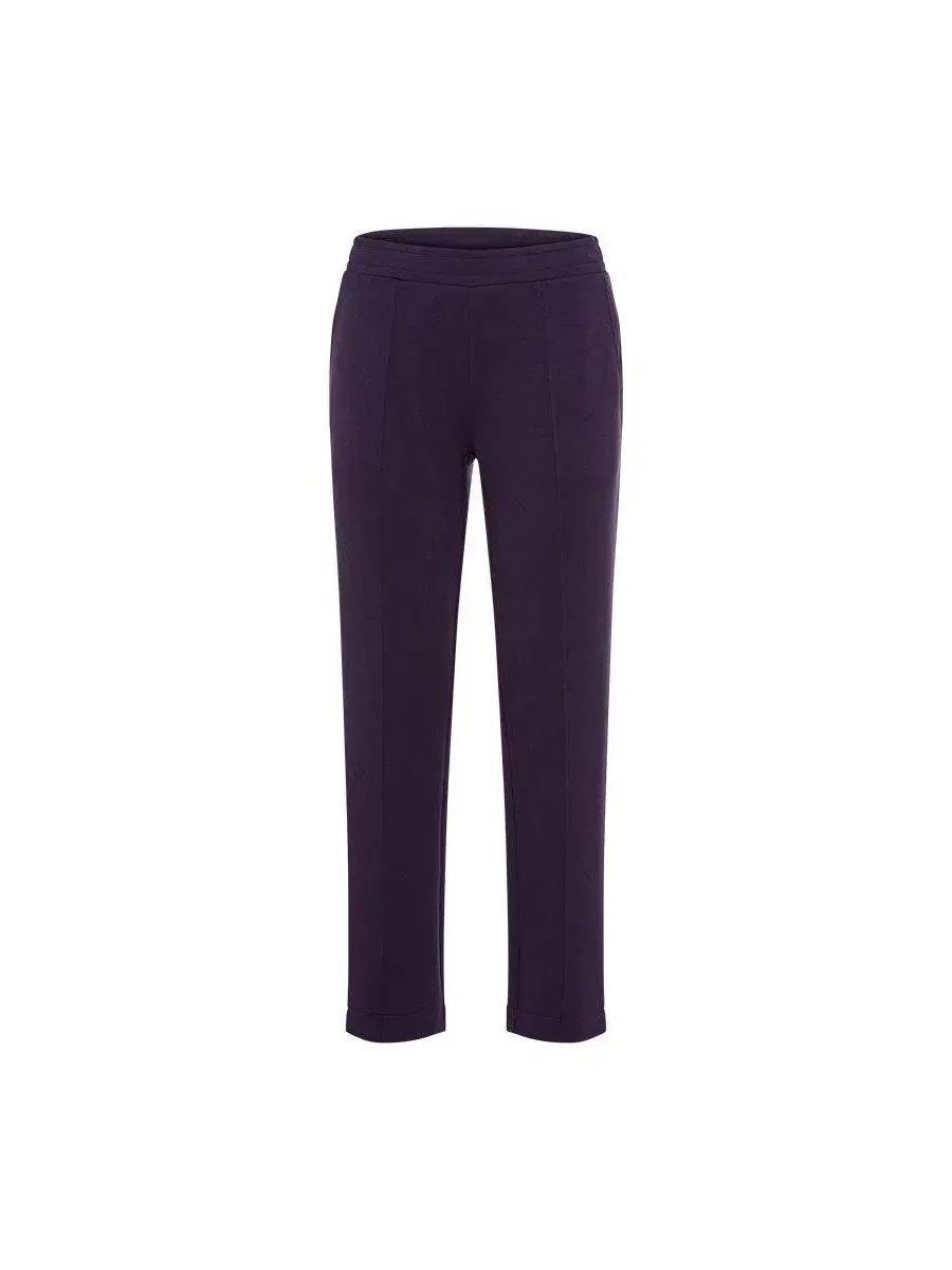 Брюки прямого кроя с эластичным поясом, модель Scuba Knit Pull-On Pant Olsen — изображение 3 из 6, сливавый