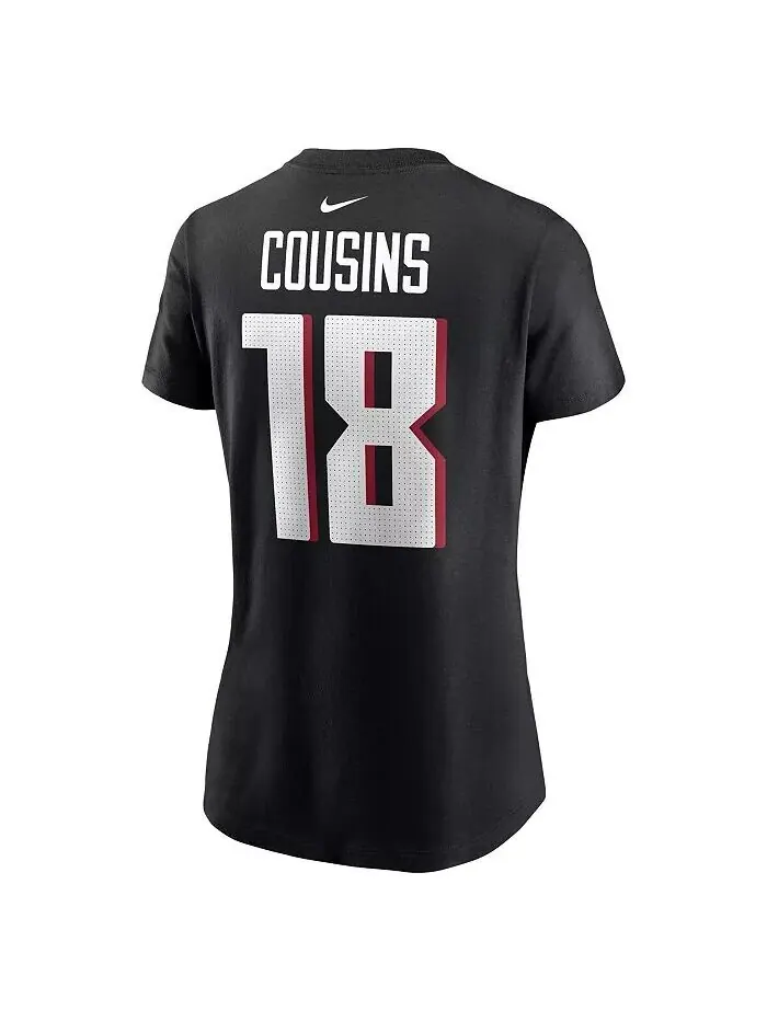 Женская черная футболка с именем и номером игрока Kirk Cousins ​​Atlanta Falcons Nike — изображение 3 из 3, черный