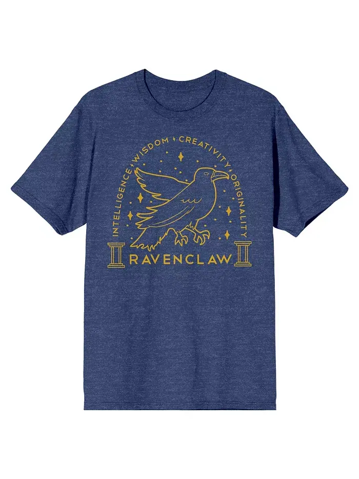Мужская футболка Ravenclaw Crest Gold Line Art