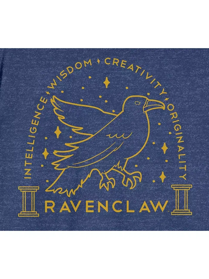 Мужская футболка Ravenclaw Crest Gold Line Art — изображение 2 из 4, синий