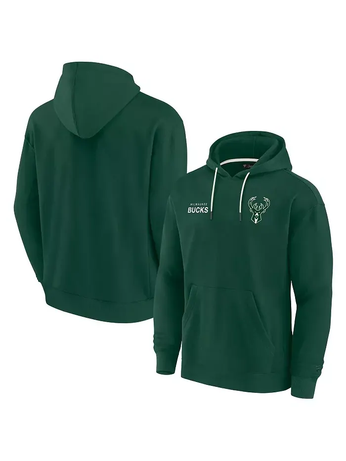 Мужская и женская толстовка с капюшоном Milwaukee Bucks Elements из супермягкого флиса — изображение 1 из 3, зеленый