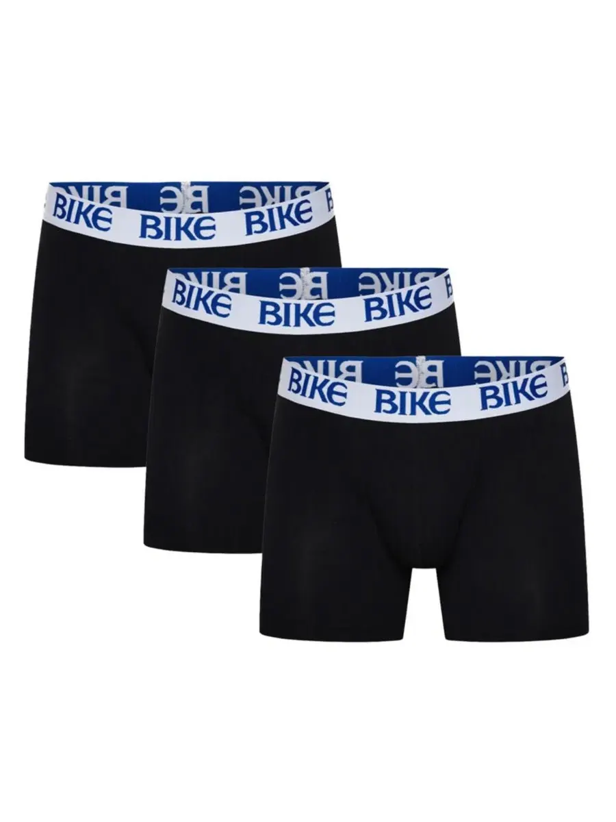 Комплект трусов-боксеров из 3 штук с контурной поддержкой BIKE Athletic — изображение 1 из 5, черный