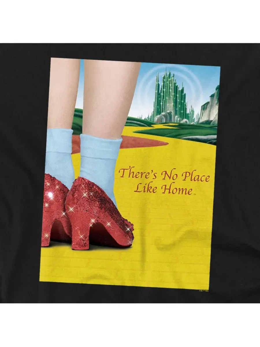 Футболка с принтом There's No Place Like Home Wizard Of Oz — изображение 2 из 3, черный