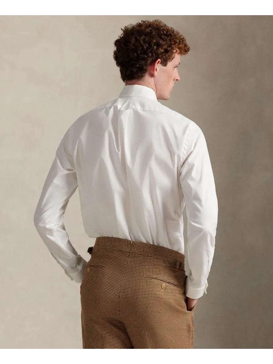 Мужская классическая рубашка из высококачественной саржи Polo Ralph Lauren — изображение 3 из 5, белый