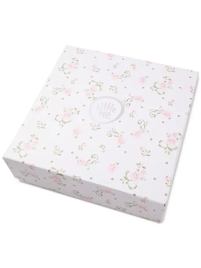Подарочный набор для девочек "Vintage Rose", 6 предметов, хлопок Little Me — изображение 5 из 9, розовый