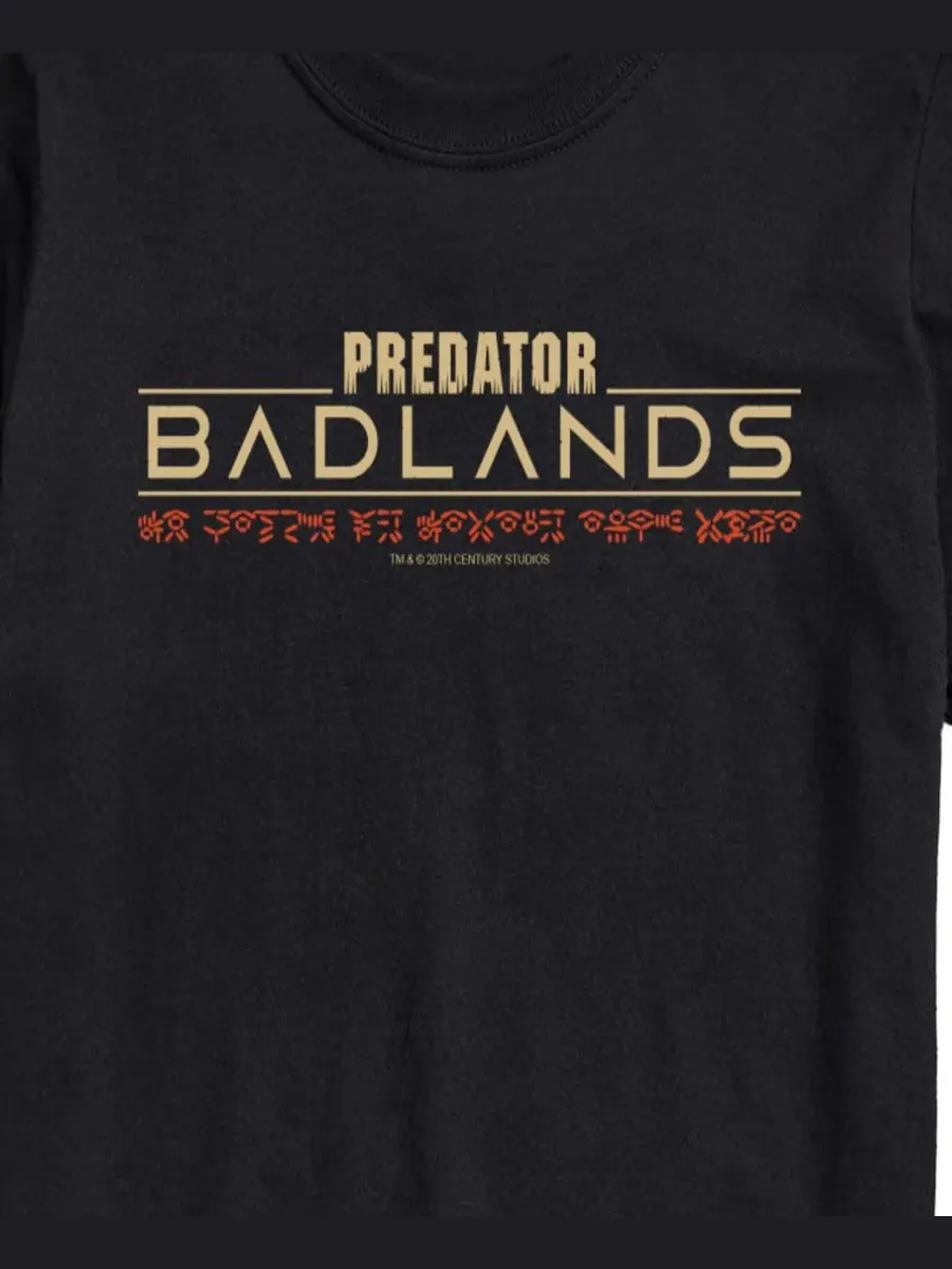 AIRWAVES Мужская футболка с коротким рукавом и графическим принтом Predator: Badlands Logo — изображение 3 из 3, черный