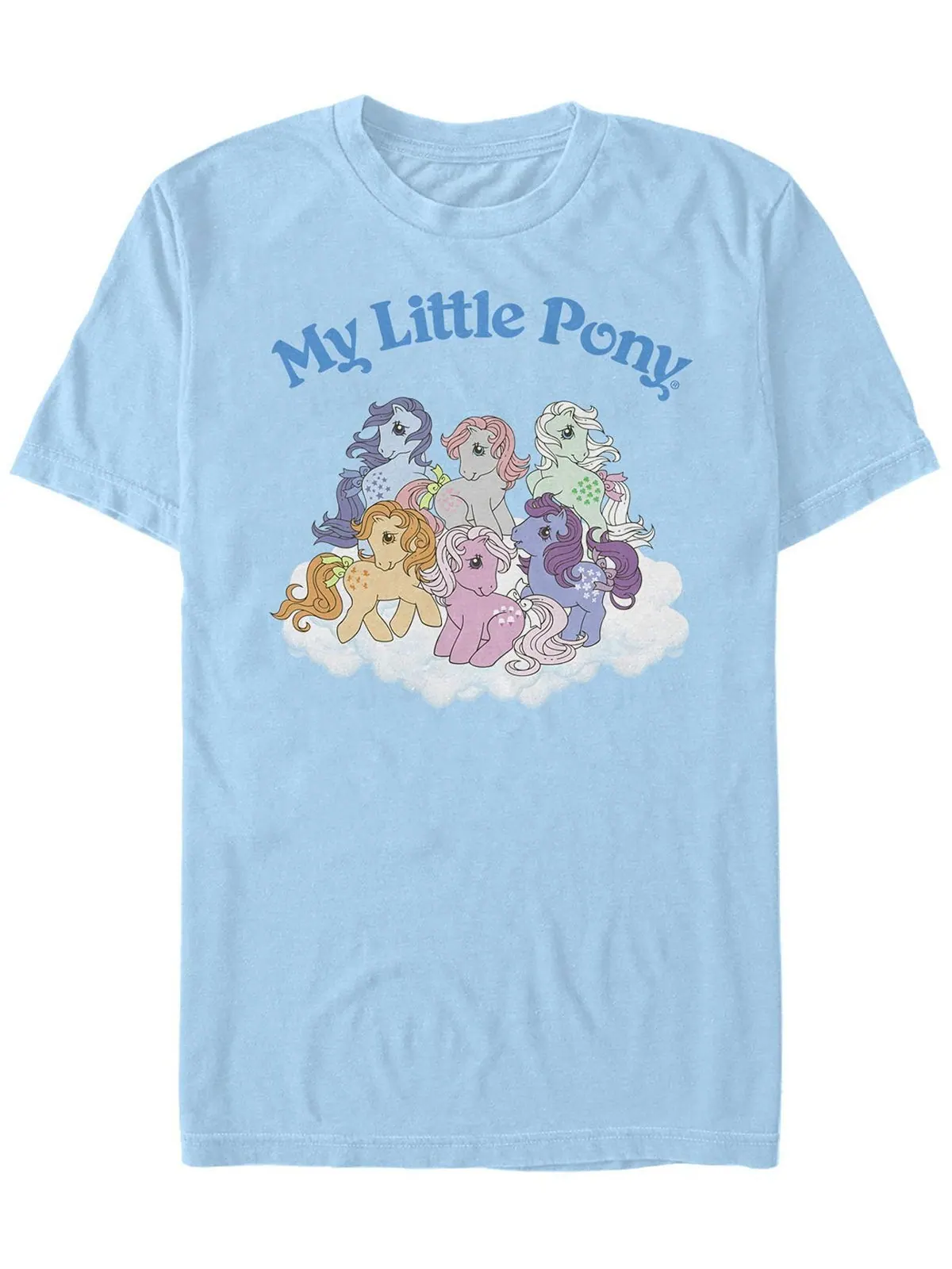 Мужская футболка my little pony group с круглым вырезом и короткими рукавами Fifth Sun — изображение 1 из 1, светлый синий