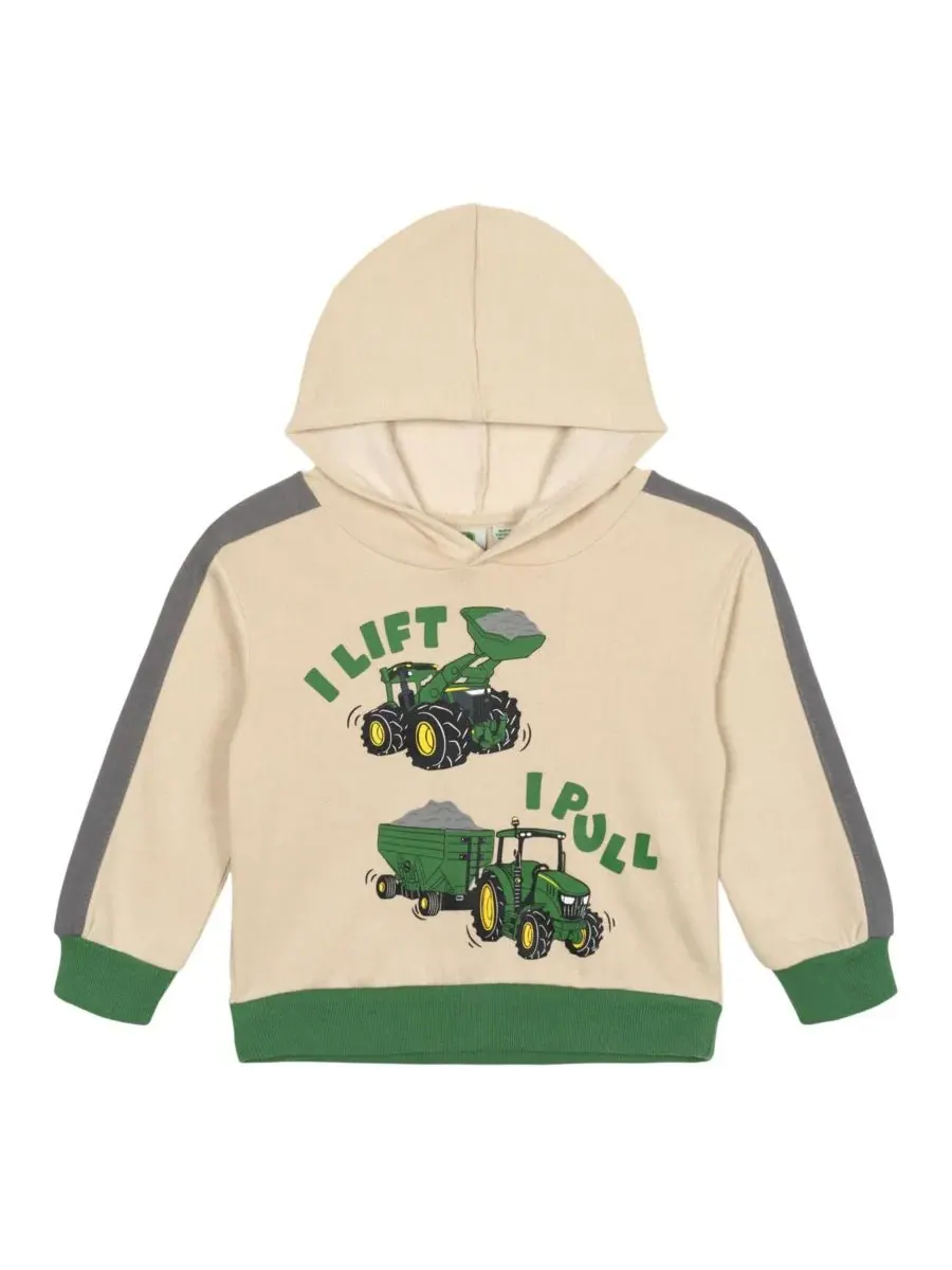Комплект из худи и джоггеров из флиса John Deere — изображение 3 из 3, бежевый зеленый
