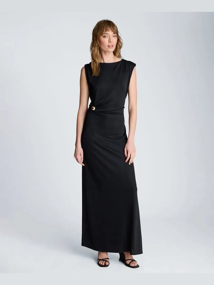Платье макси с драпировкой Waist Drape Kenneth Cole — изображение 1 из 5, черный