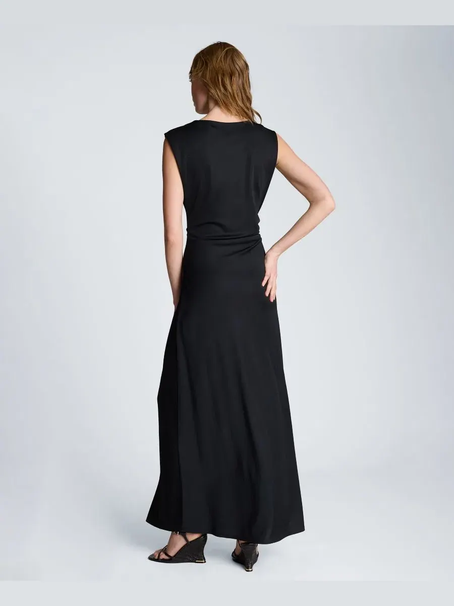 Платье макси с драпировкой Waist Drape Kenneth Cole — изображение 5 из 5, черный