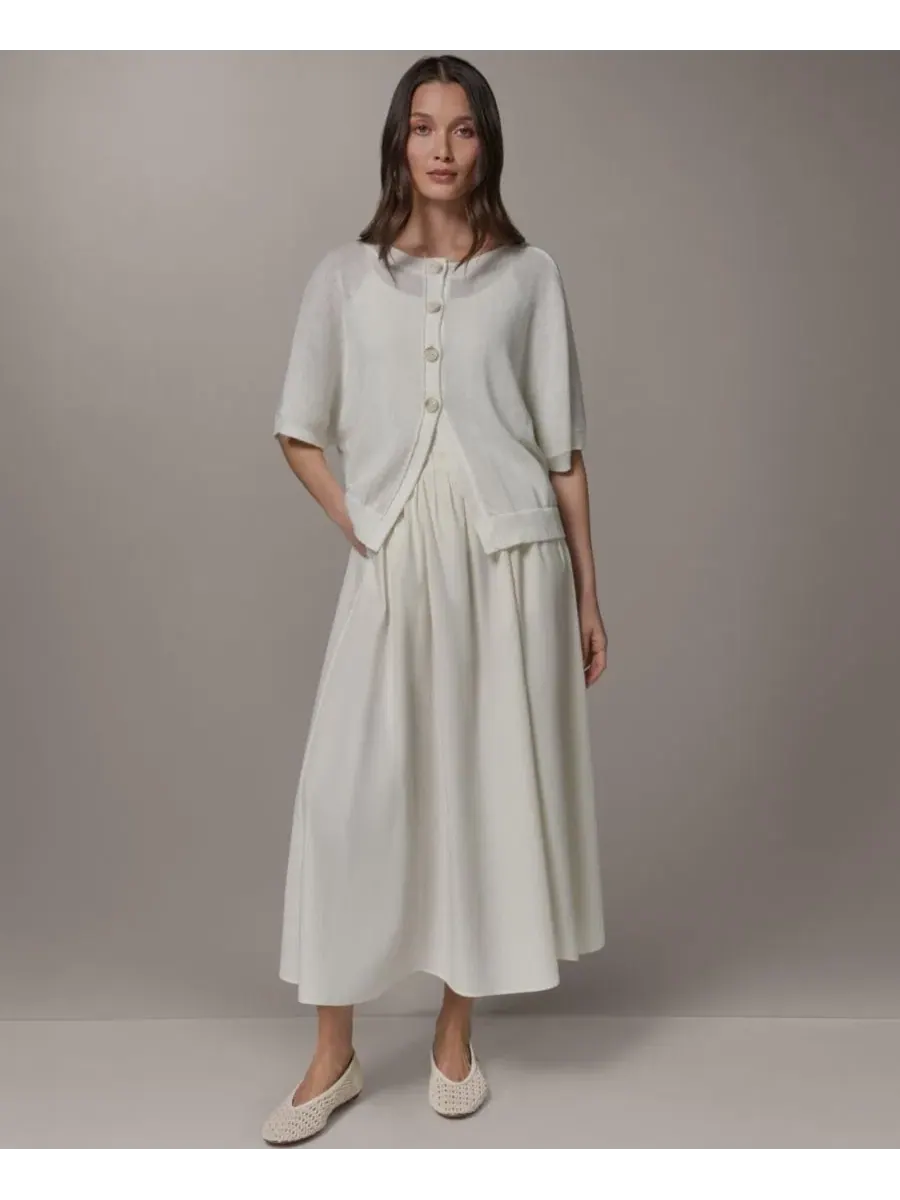 Женский кардиган с круглым вырезом Donna Karan Weekend — изображение 7 из 7, бежевый