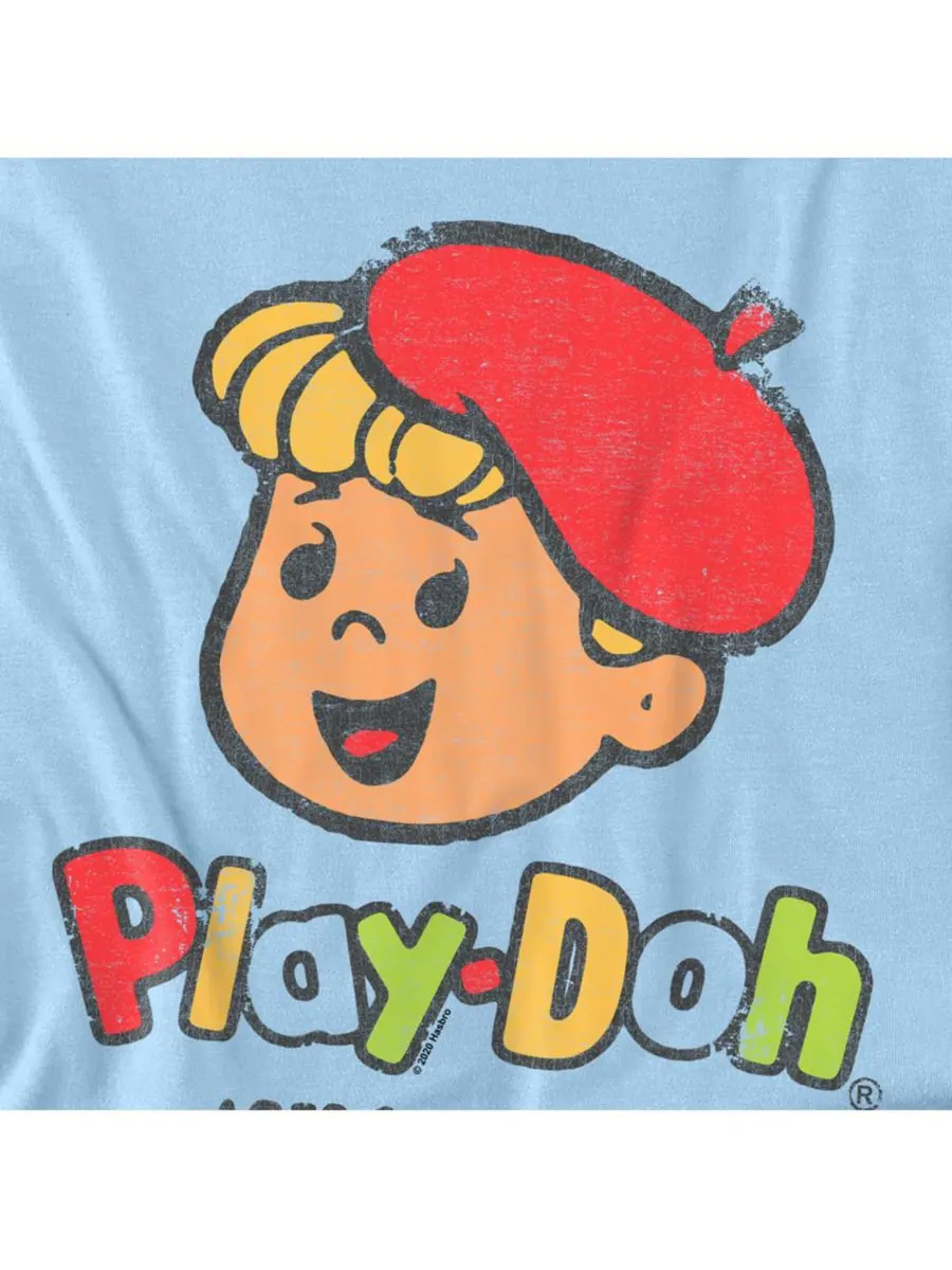 Мужская футболка с изображением пластилина Play-Doh для детей от 3 лет и старше Hasbro+ — изображение 3 из 3, светлый синий