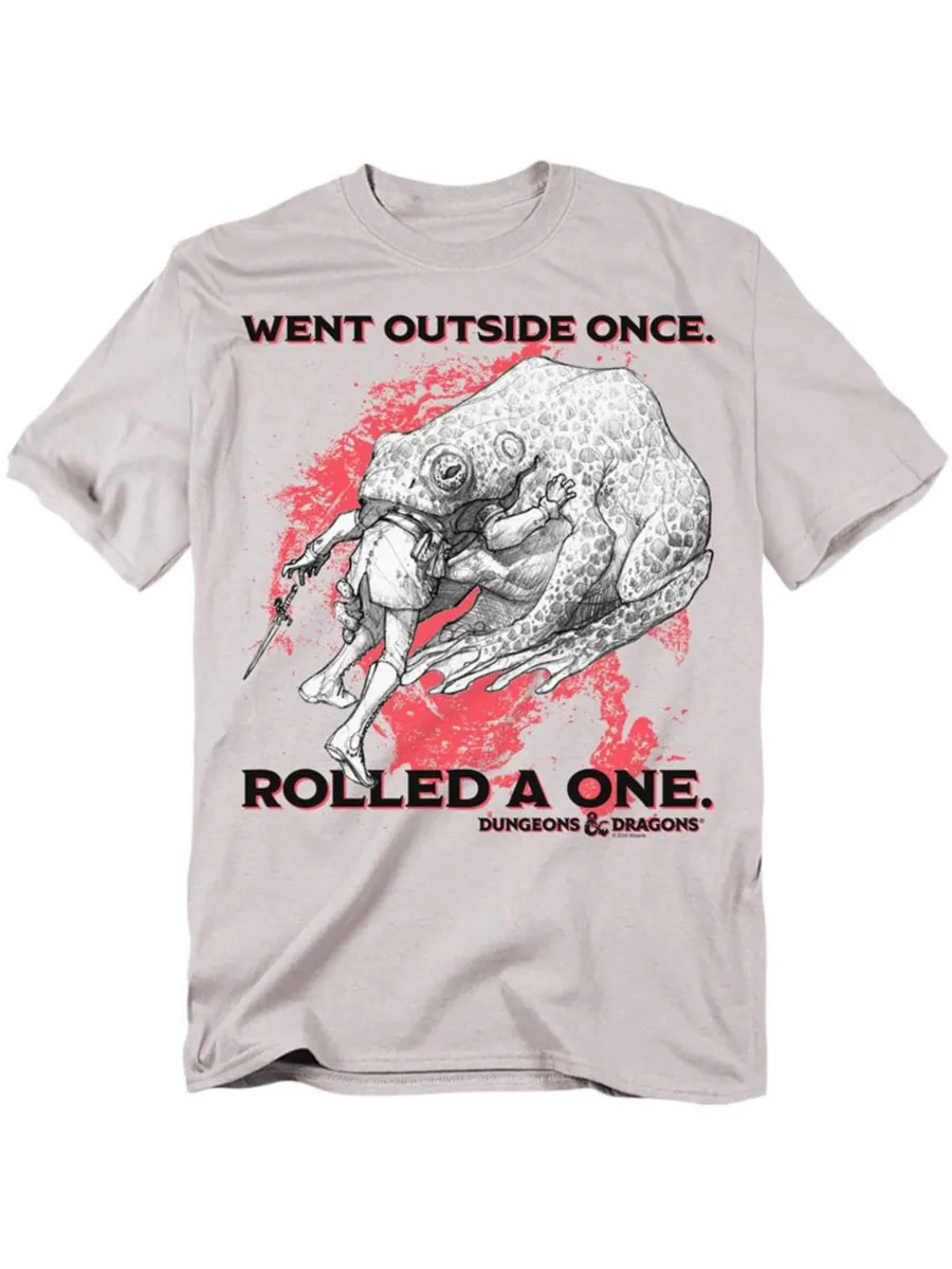 Футболка Big & Tall Dungeons And Dragons Rolled A One D&D — изображение 1 из 3, серебряный