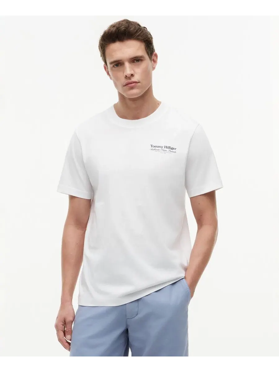Футболка с принтом Nautical Back Graphic Tommy Hilfiger — изображение 2 из 4, белый