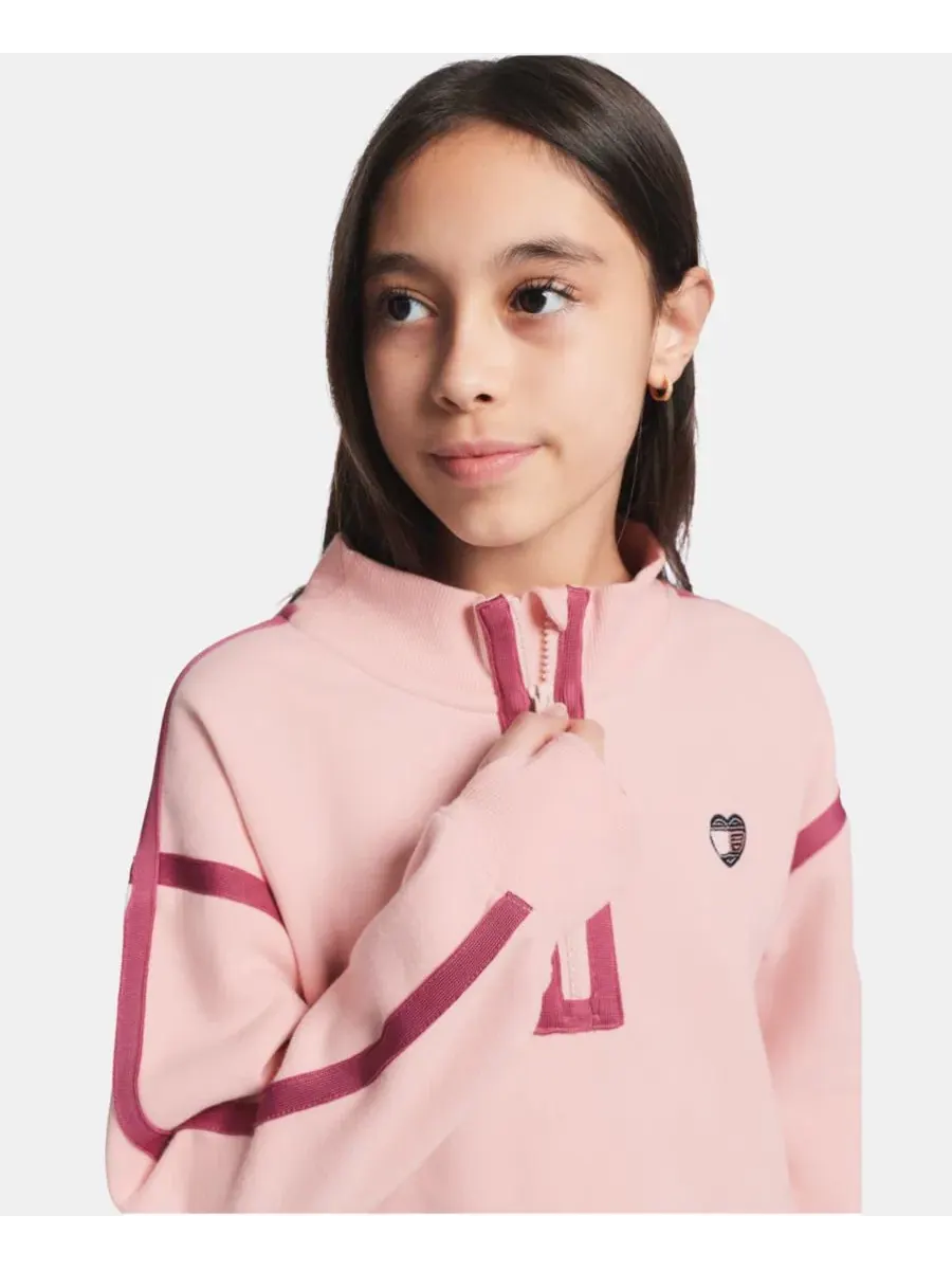 Флисовая толстовка с четверть-замком Tommy Hilfiger — изображение 4 из 8, лотус