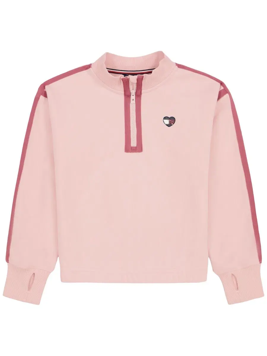 Флисовая толстовка с четверть-замком Tommy Hilfiger — изображение 5 из 8, лотус