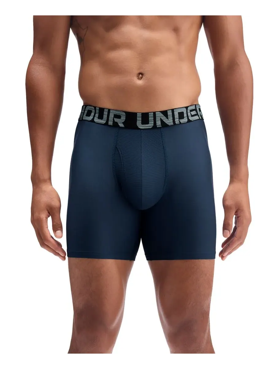 Мужские боксерские трусы Boxerjock Novelty, комплект из 3 штук Under Armour — изображение 2 из 5, черный/серый/темно-синий
