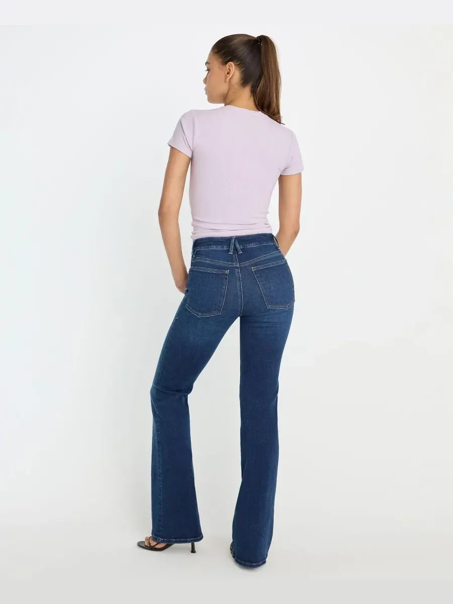 Женские компрессионные джинсы Good Legs Flare Good American — изображение 4 из 4, синий