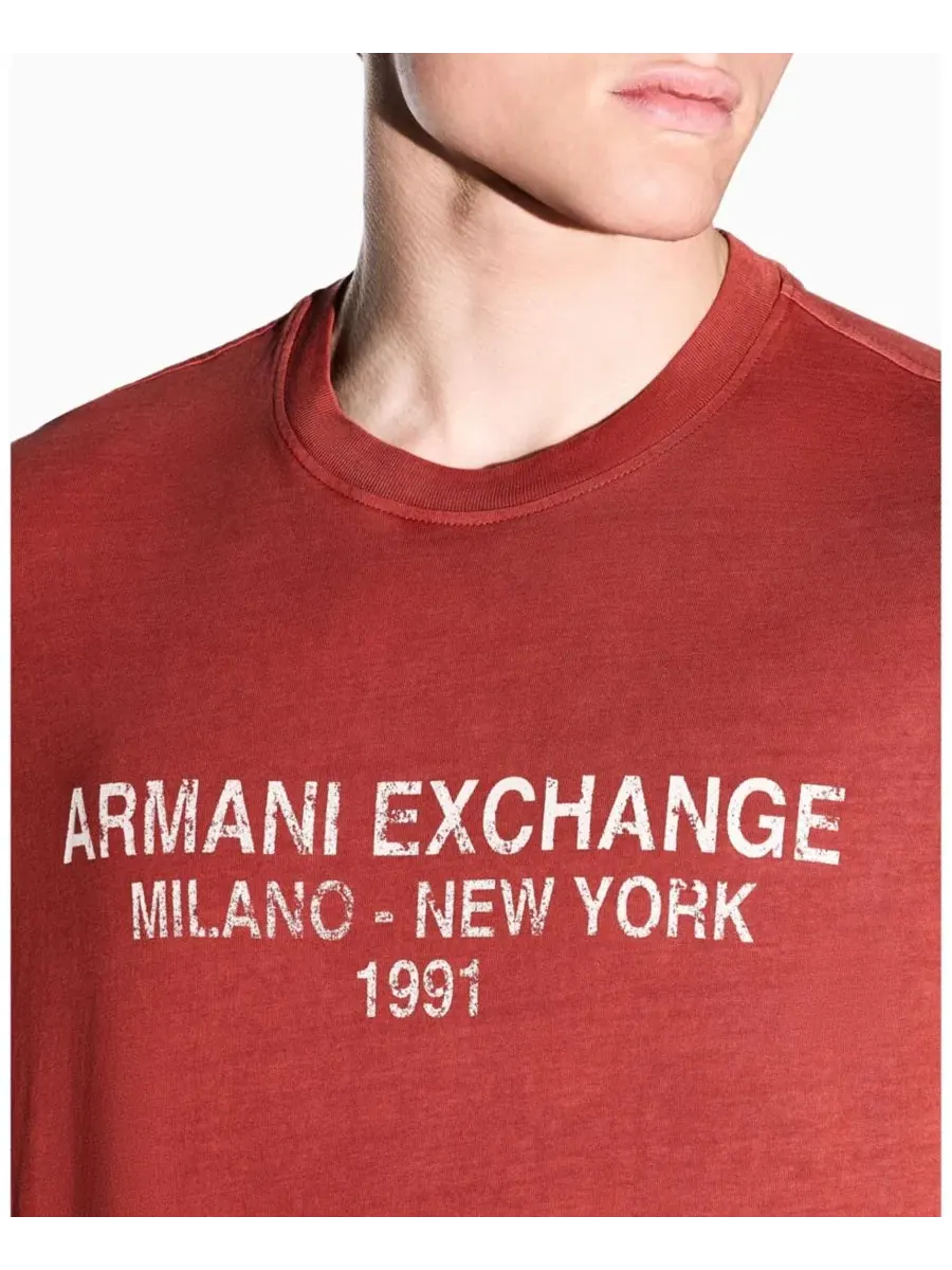 Футболка с коротким рукавом из хлопкового джерси с принтом A|X Armani Exchange — изображение 7 из 7, босса-нова