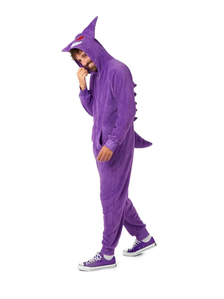 OppoSuits Мужской официальный костюм Генгара - Боди Покемон для взрослых - Фиолетовый — изображение 5 из 6