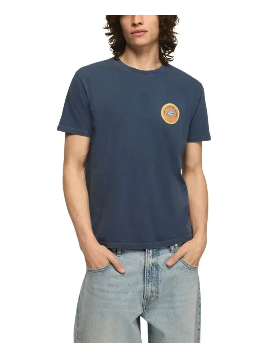 Футболка с принтом Blue Moon Orange Lucky Brand — изображение 2 из 5, темный джинсовый синий