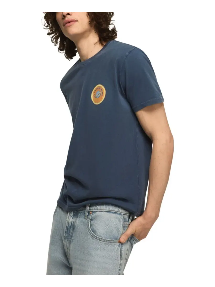 Футболка с принтом Blue Moon Orange Lucky Brand — изображение 3 из 5, темный джинсовый синий