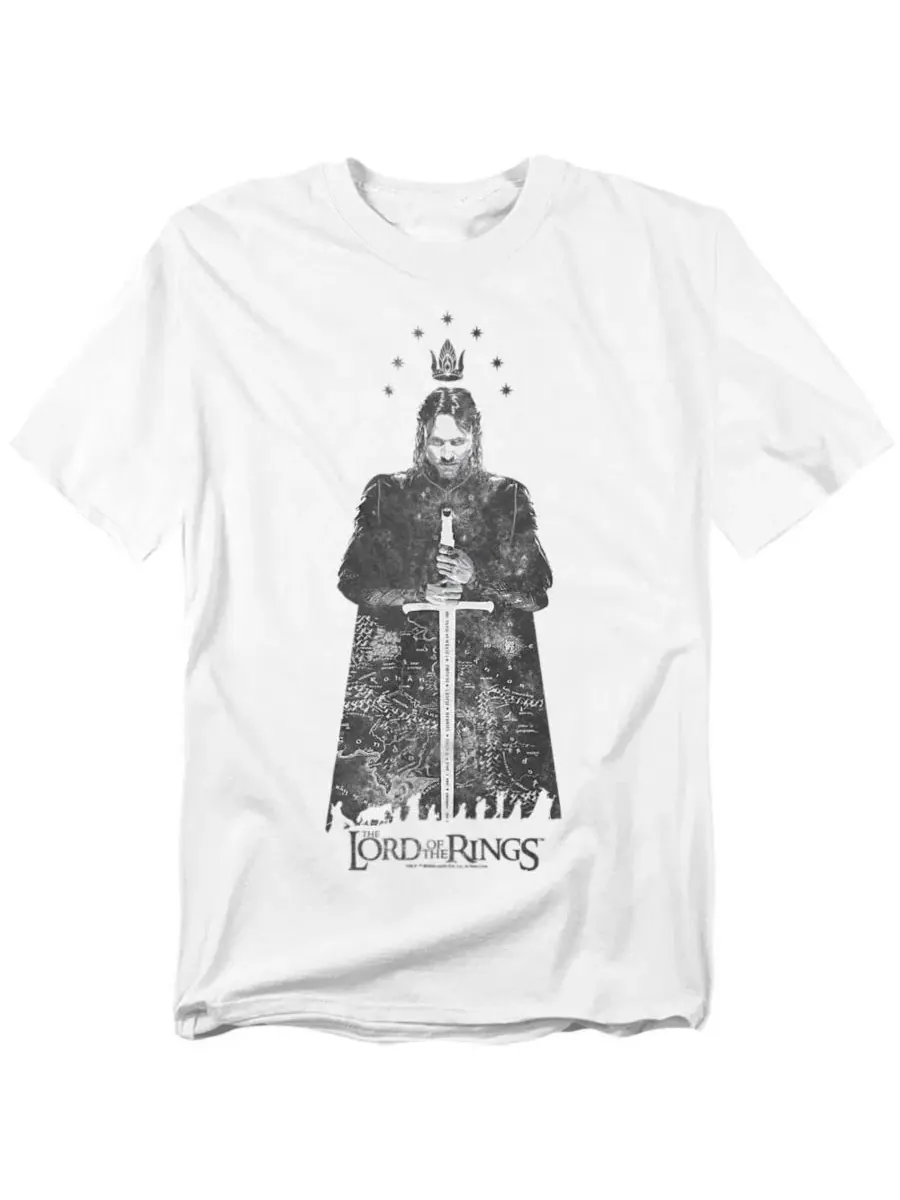 Футболка с принтом Aragorn Map Fellowship Lord Of The Rings — изображение 1 из 3, белый