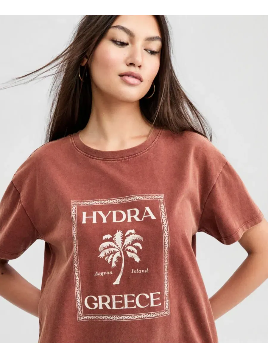 Футболка с графическим принтом Hydra And Now This — изображение 3 из 4, коричневый